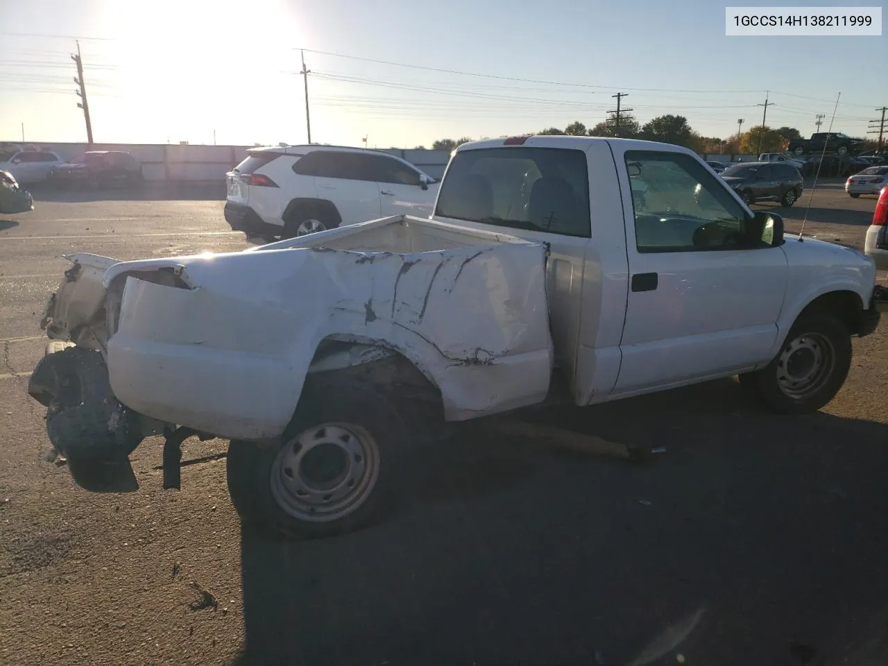 2003 Chevrolet S Truck S10 VIN: 1GCCS14H138211999 Lot: 78478214