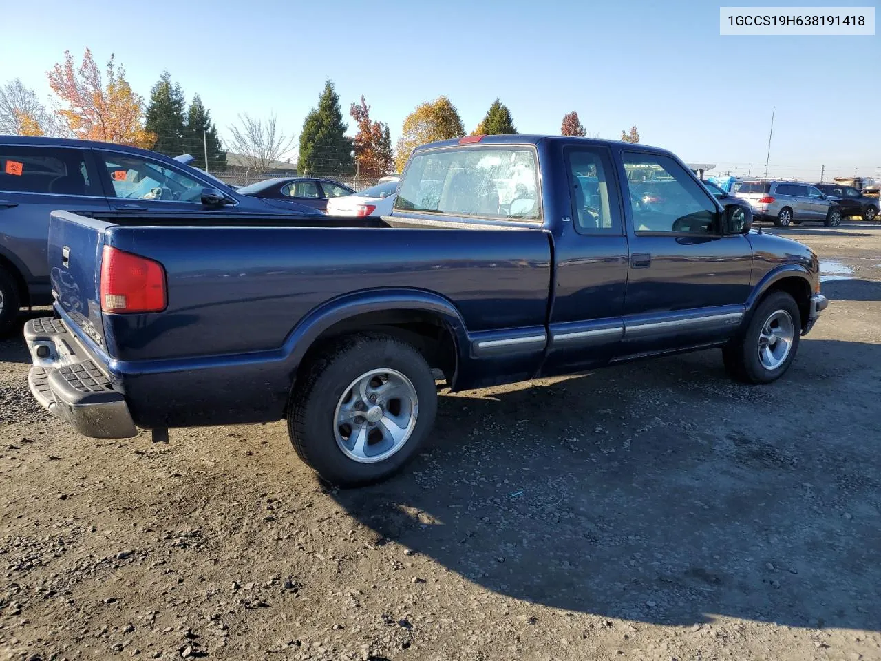 2003 Chevrolet S Truck S10 VIN: 1GCCS19H638191418 Lot: 79948244