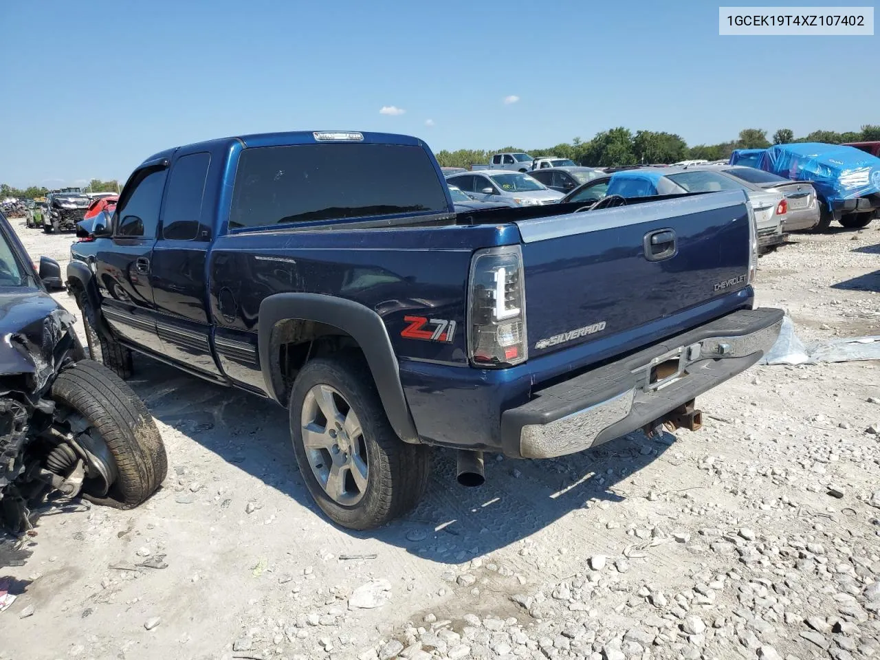 1999 Chevrolet Silverado K1500 VIN: 1GCEK19T4XZ107402 Lot: 69690314