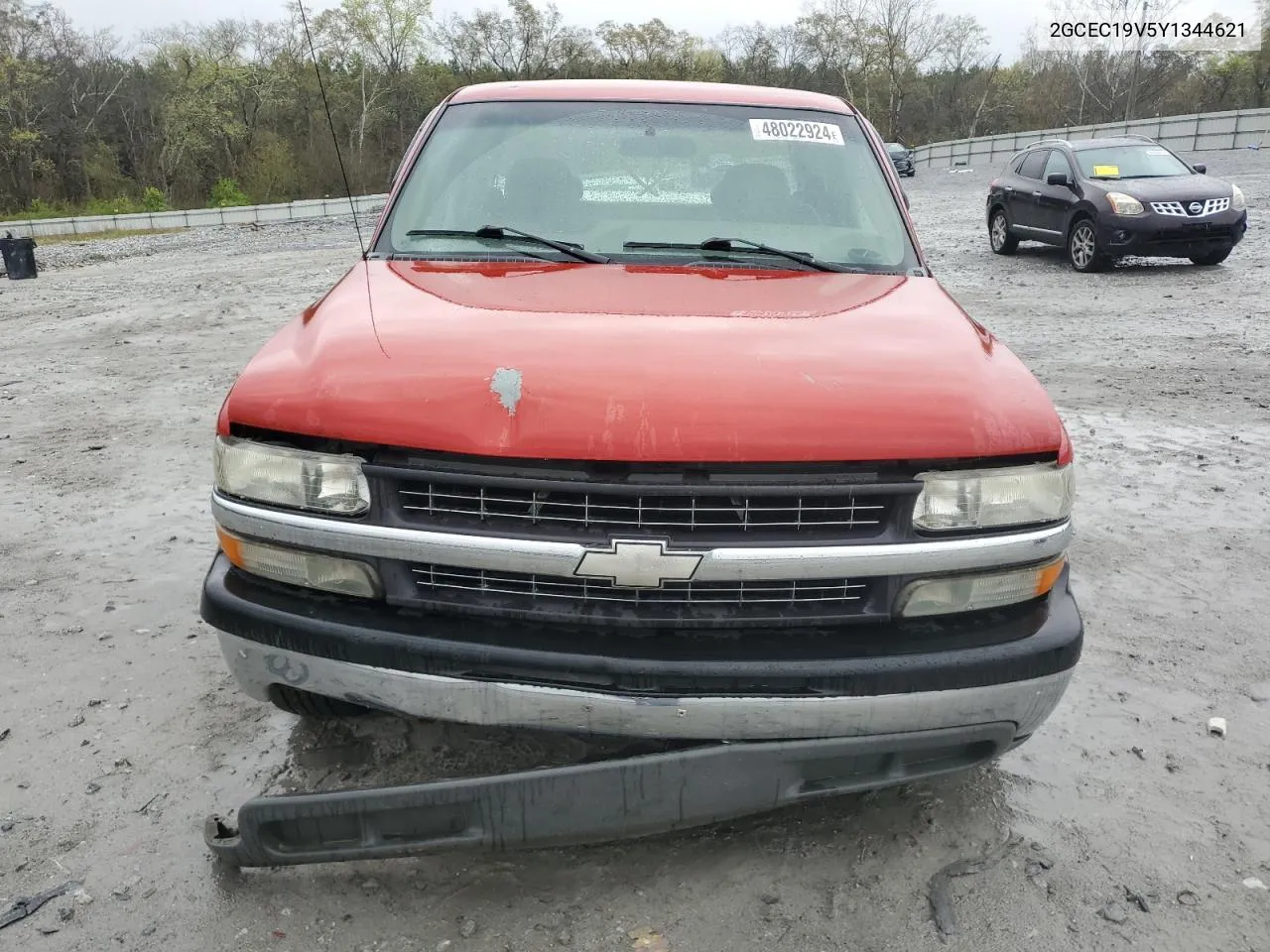 2000 Chevrolet Silverado C1500 VIN: 2GCEC19V5Y1344621 Lot: 48022924