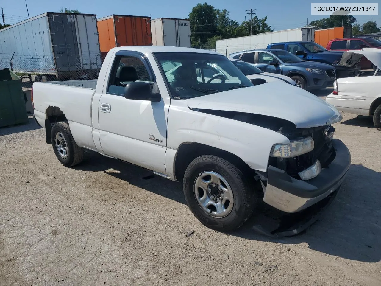 2000 Chevrolet Silverado C1500 VIN: 1GCEC14W2YZ371847 Lot: 58762904