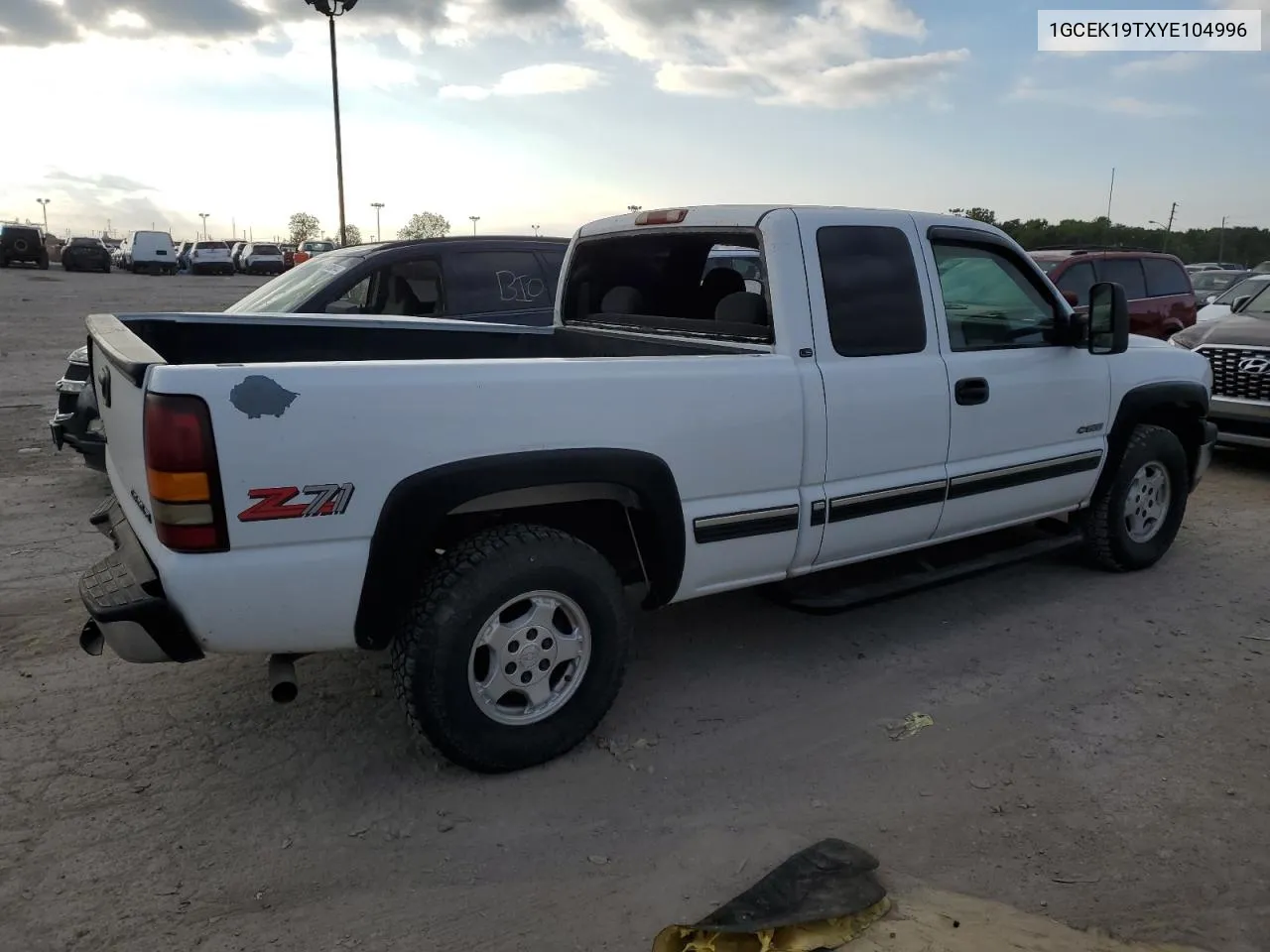 2000 Chevrolet Silverado K1500 VIN: 1GCEK19TXYE104996 Lot: 64832164