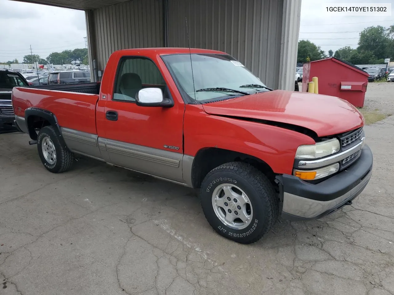 2000 Chevrolet Silverado K1500 VIN: 1GCEK14T0YE151302 Lot: 65521224