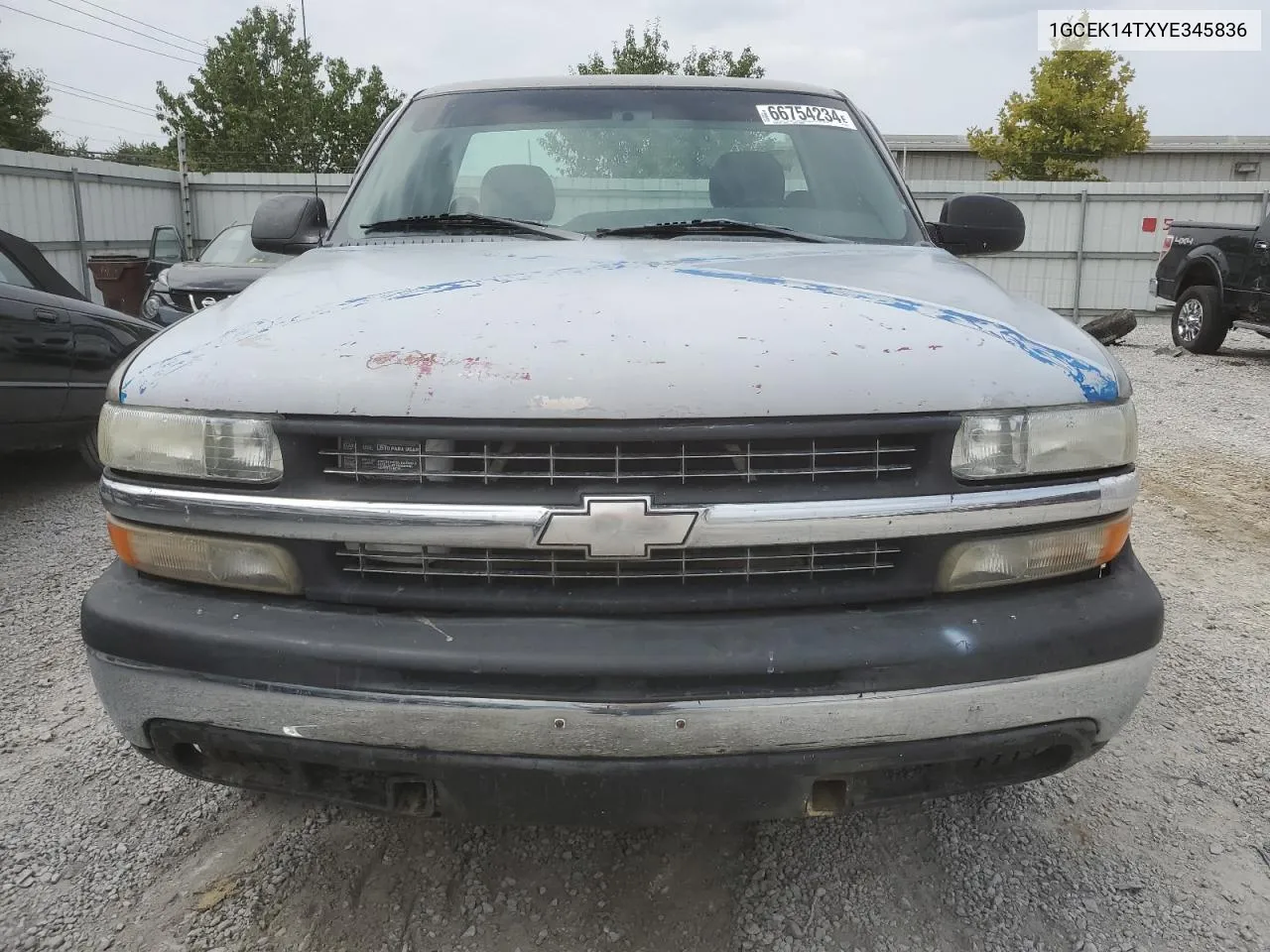 2000 Chevrolet Silverado K1500 VIN: 1GCEK14TXYE345836 Lot: 66754234