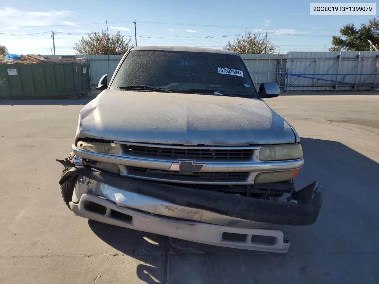 2000 Chevrolet Silverado C1500 VIN: 2GCEC19T3Y1399079 Lot: 67592694