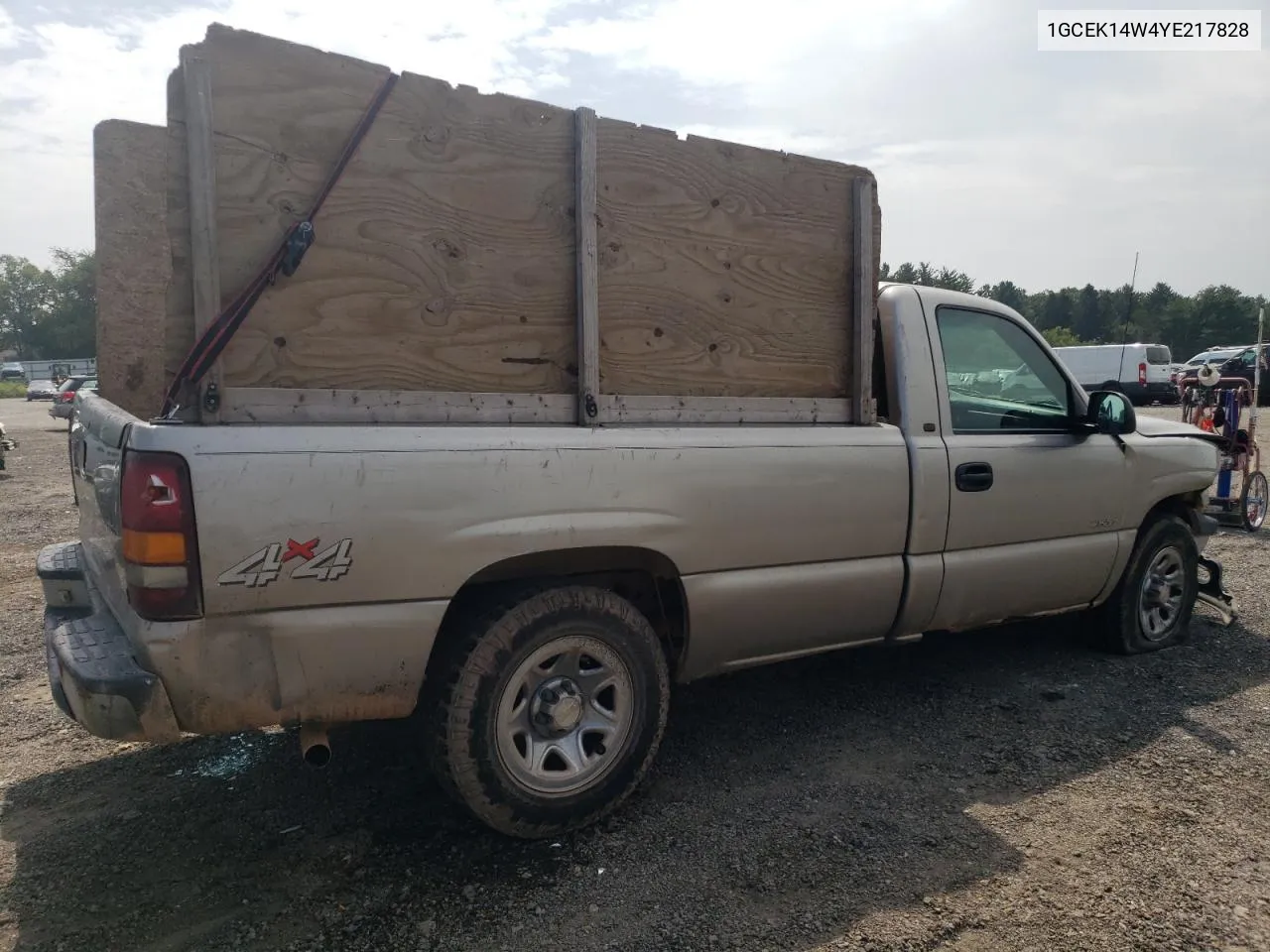 2000 Chevrolet Silverado K1500 VIN: 1GCEK14W4YE217828 Lot: 68006984