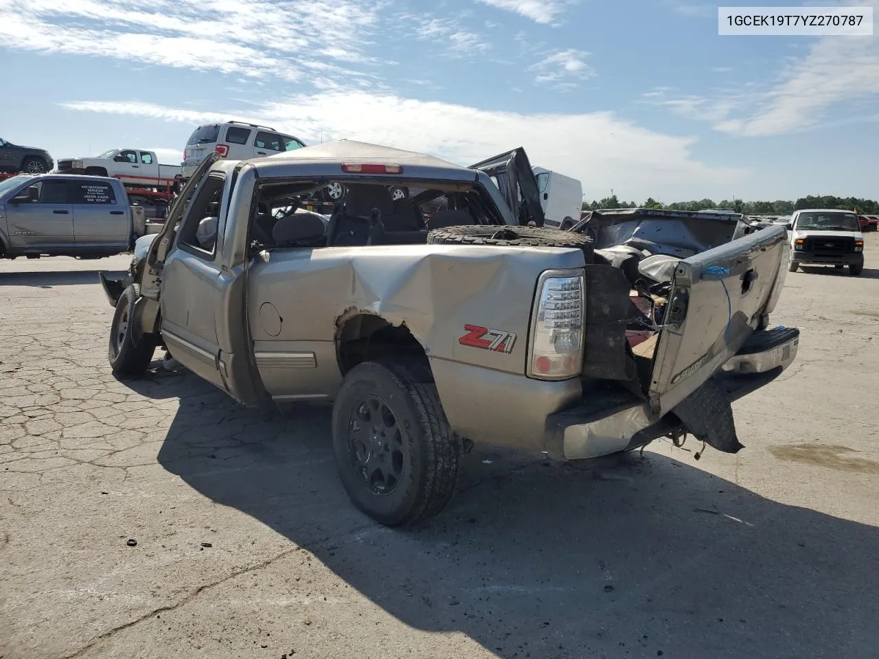 2000 Chevrolet Silverado K1500 VIN: 1GCEK19T7YZ270787 Lot: 68027674