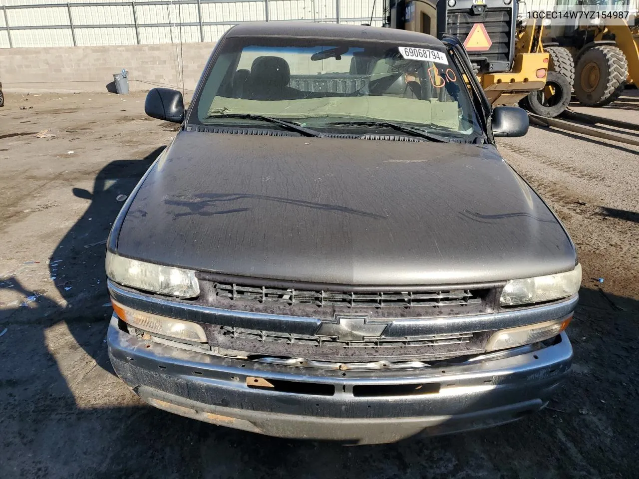 2000 Chevrolet Silverado C1500 VIN: 1GCEC14W7YZ154987 Lot: 69068794