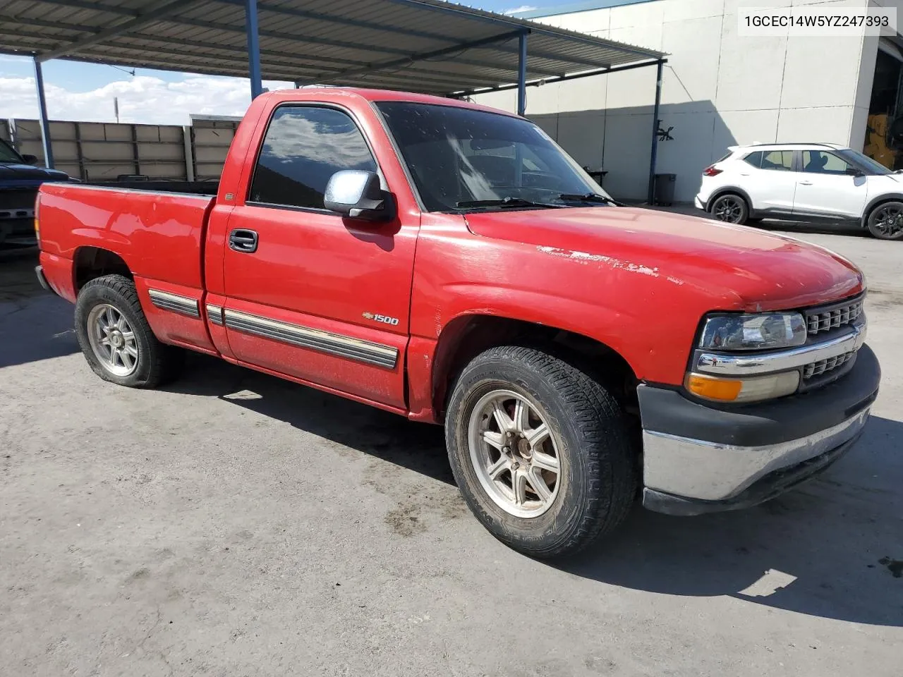 2000 Chevrolet Silverado C1500 VIN: 1GCEC14W5YZ247393 Lot: 69483814