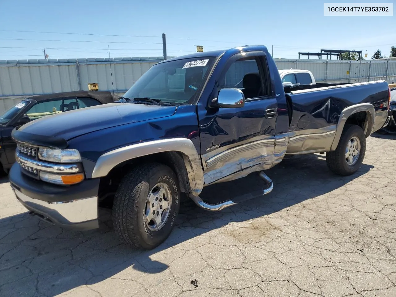 2000 Chevrolet Silverado K1500 VIN: 1GCEK14T7YE353702 Lot: 69633774