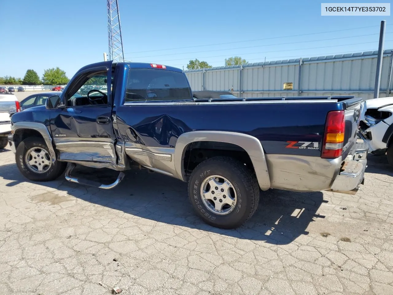 2000 Chevrolet Silverado K1500 VIN: 1GCEK14T7YE353702 Lot: 69633774