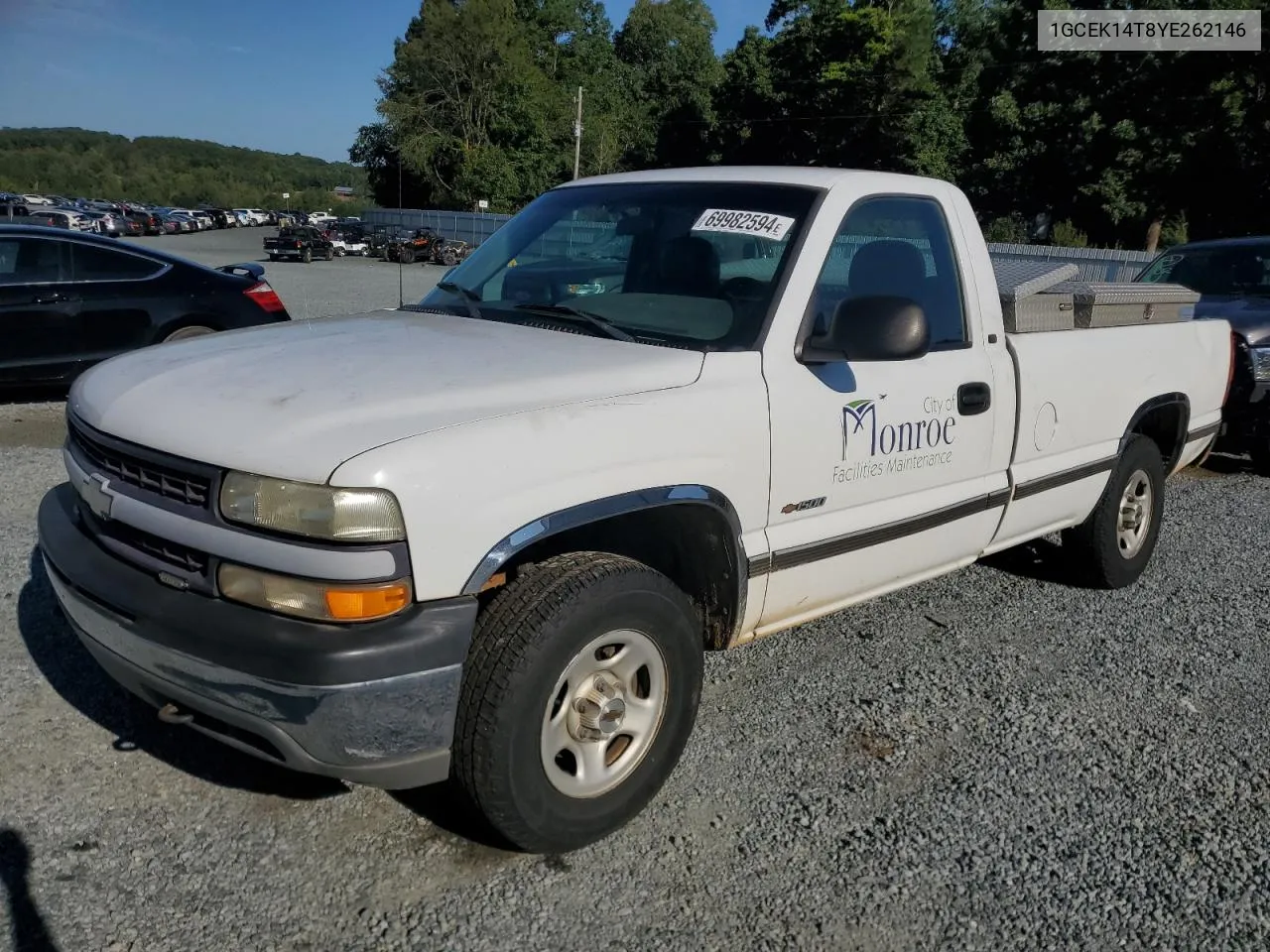 2000 Chevrolet Silverado K1500 VIN: 1GCEK14T8YE262146 Lot: 69982594