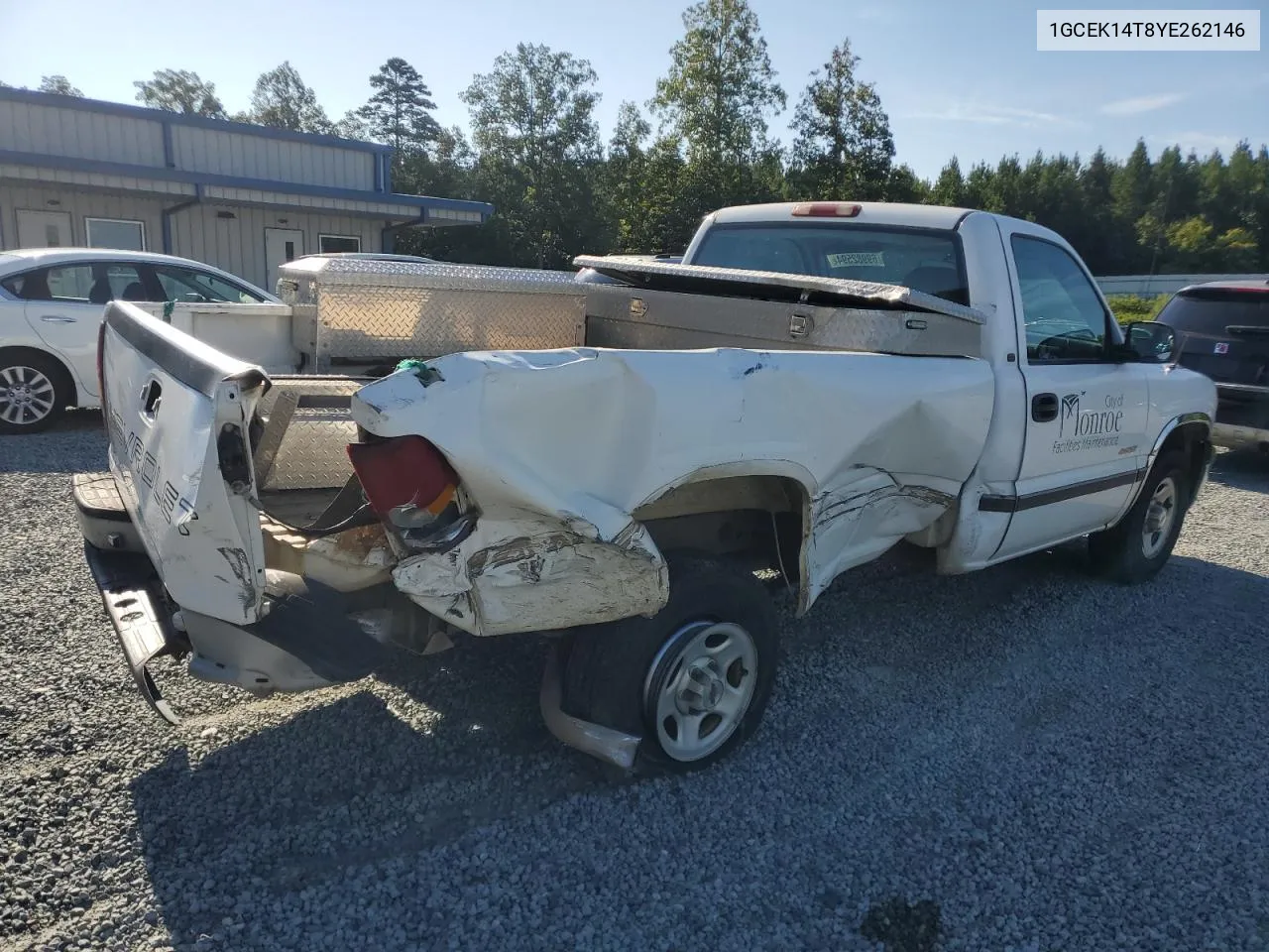 2000 Chevrolet Silverado K1500 VIN: 1GCEK14T8YE262146 Lot: 69982594