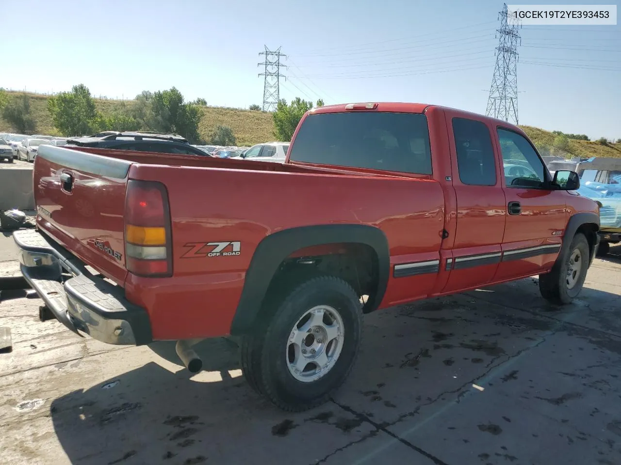 2000 Chevrolet Silverado K1500 VIN: 1GCEK19T2YE393453 Lot: 71303964