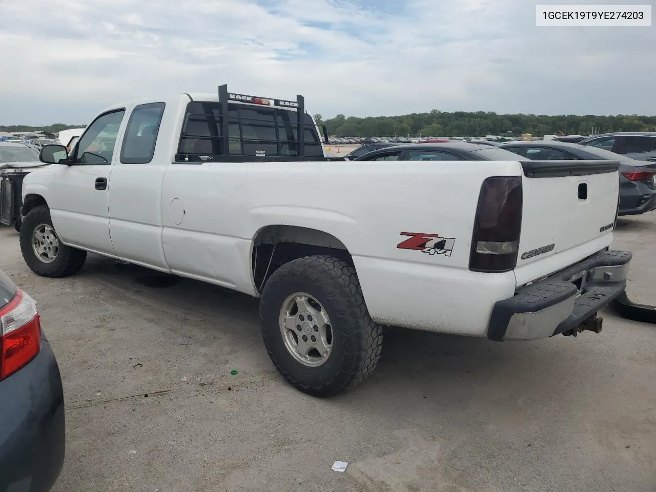 2000 Chevrolet Silverado K1500 VIN: 1GCEK19T9YE274203 Lot: 72040304