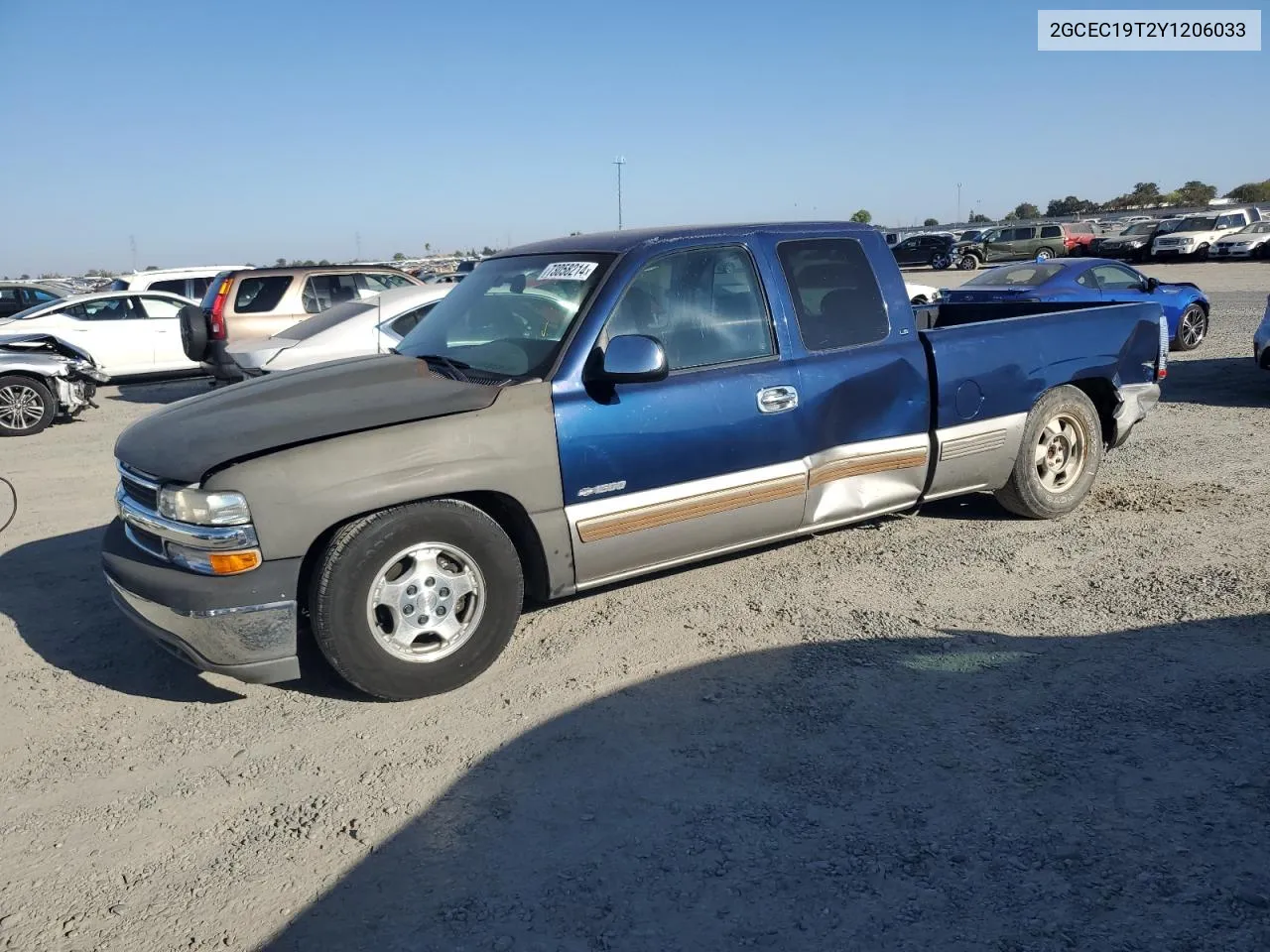 2000 Chevrolet Silverado C1500 VIN: 2GCEC19T2Y1206033 Lot: 73058214