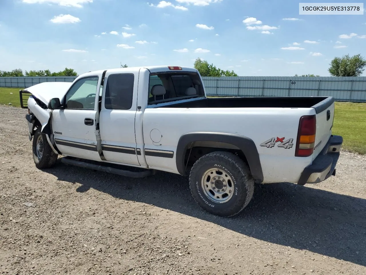 1GCGK29U5YE313778 2000 Chevrolet Silverado K2500