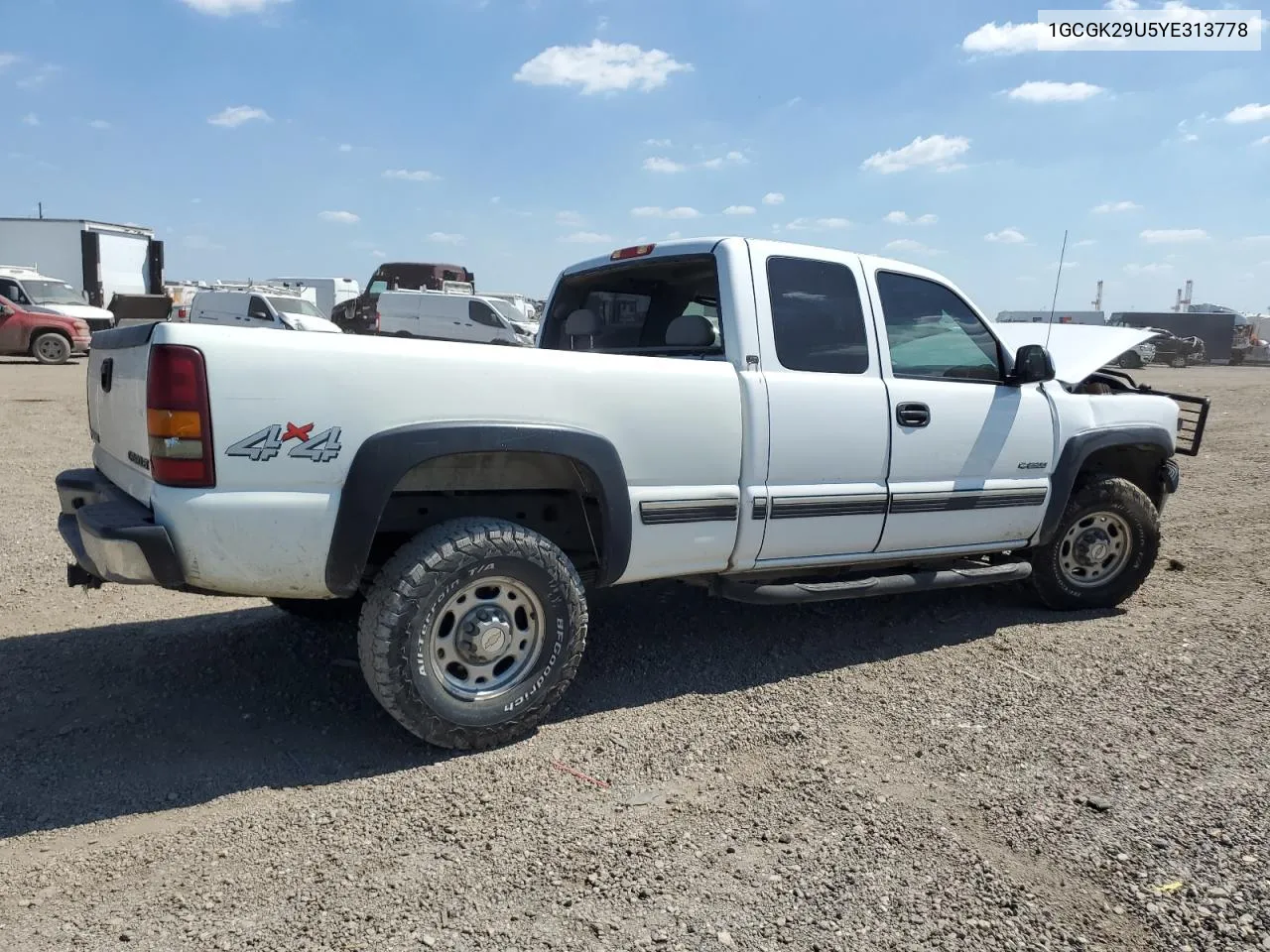 1GCGK29U5YE313778 2000 Chevrolet Silverado K2500