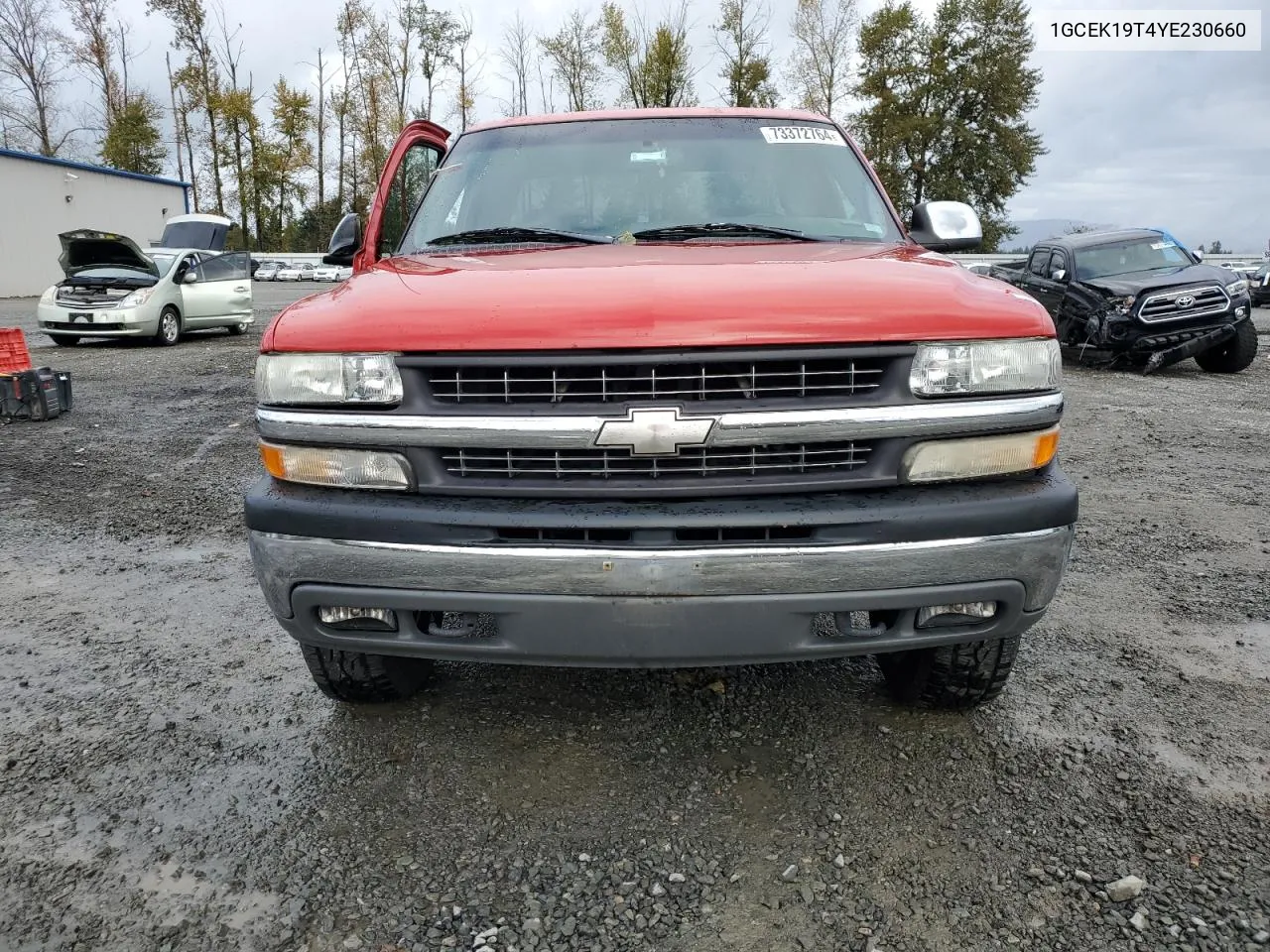 2000 Chevrolet Silverado K1500 VIN: 1GCEK19T4YE230660 Lot: 73372764