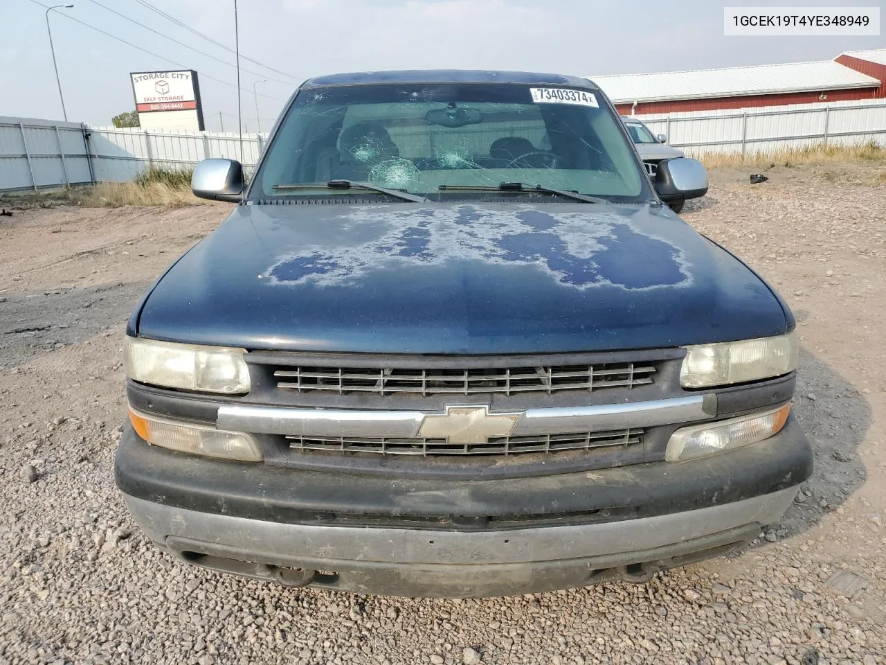 2000 Chevrolet Silverado K1500 VIN: 1GCEK19T4YE348949 Lot: 73403374