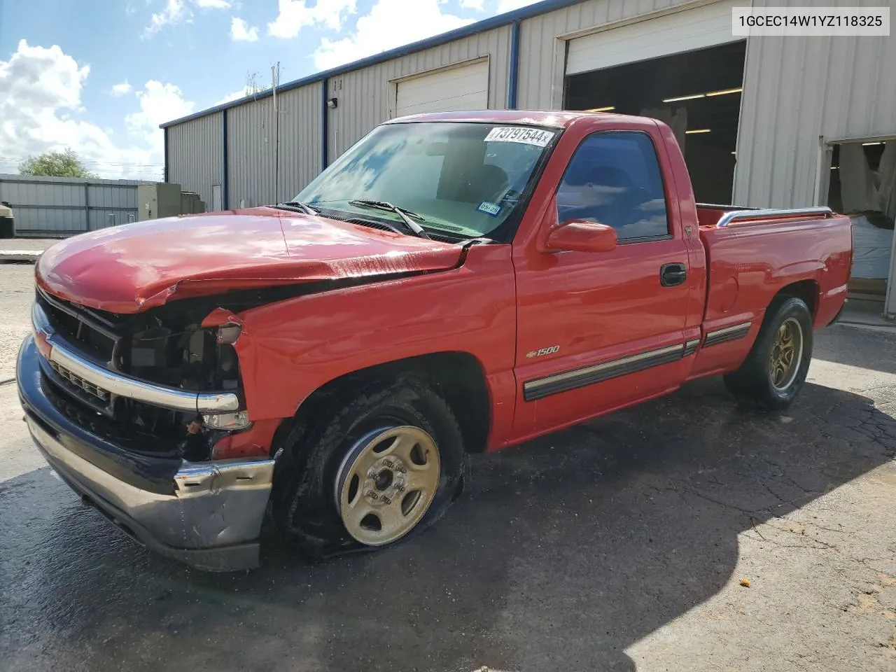 2000 Chevrolet Silverado C1500 VIN: 1GCEC14W1YZ118325 Lot: 73797544