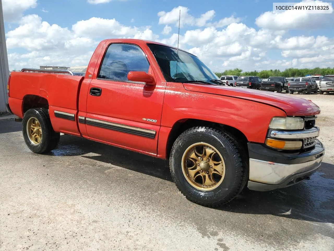 2000 Chevrolet Silverado C1500 VIN: 1GCEC14W1YZ118325 Lot: 73797544