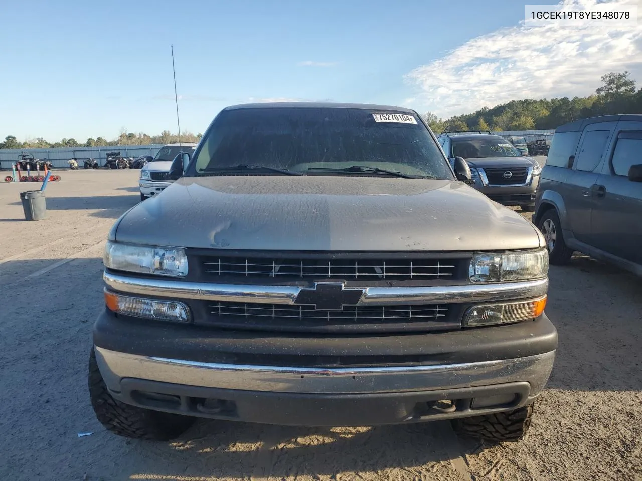 2000 Chevrolet Silverado K1500 VIN: 1GCEK19T8YE348078 Lot: 75270104