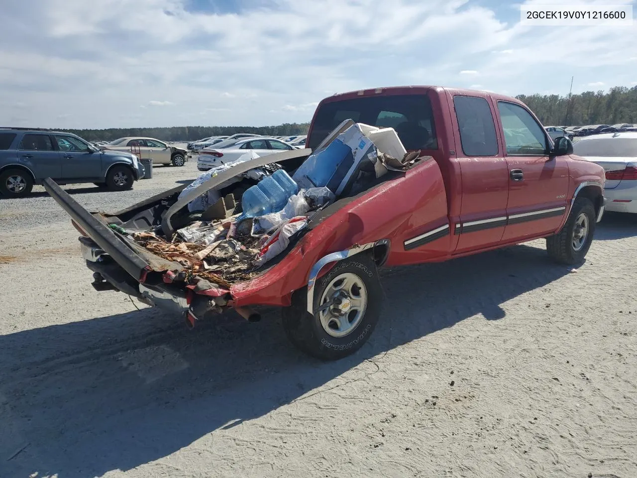 2000 Chevrolet Silverado K1500 VIN: 2GCEK19V0Y1216600 Lot: 75322354