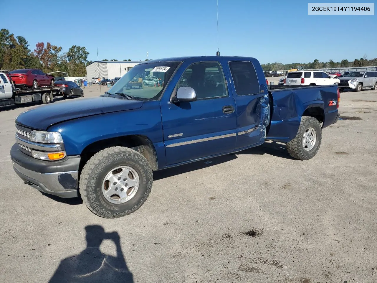 2000 Chevrolet Silverado K1500 VIN: 2GCEK19T4Y1194406 Lot: 76995134