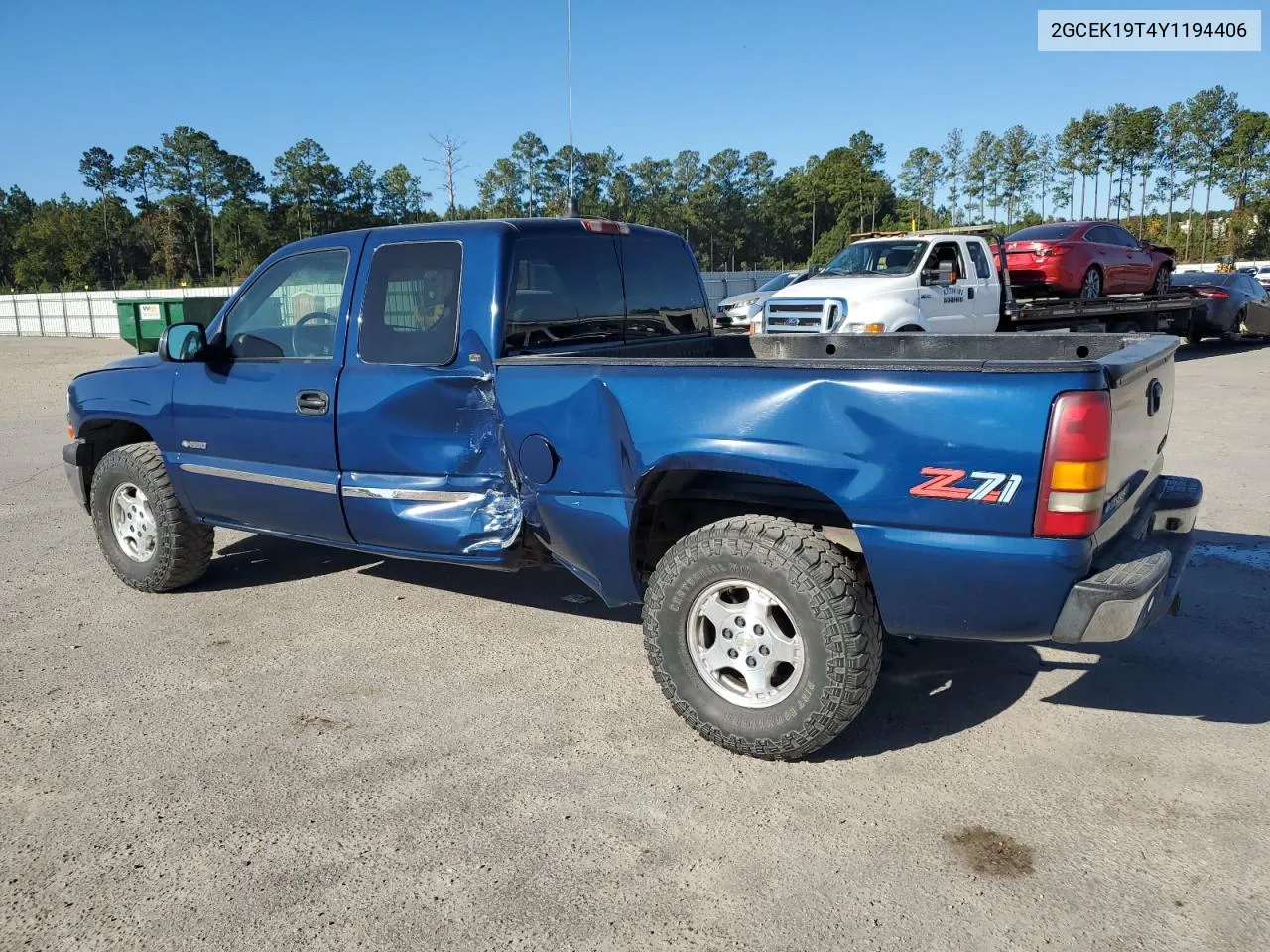 2000 Chevrolet Silverado K1500 VIN: 2GCEK19T4Y1194406 Lot: 76995134