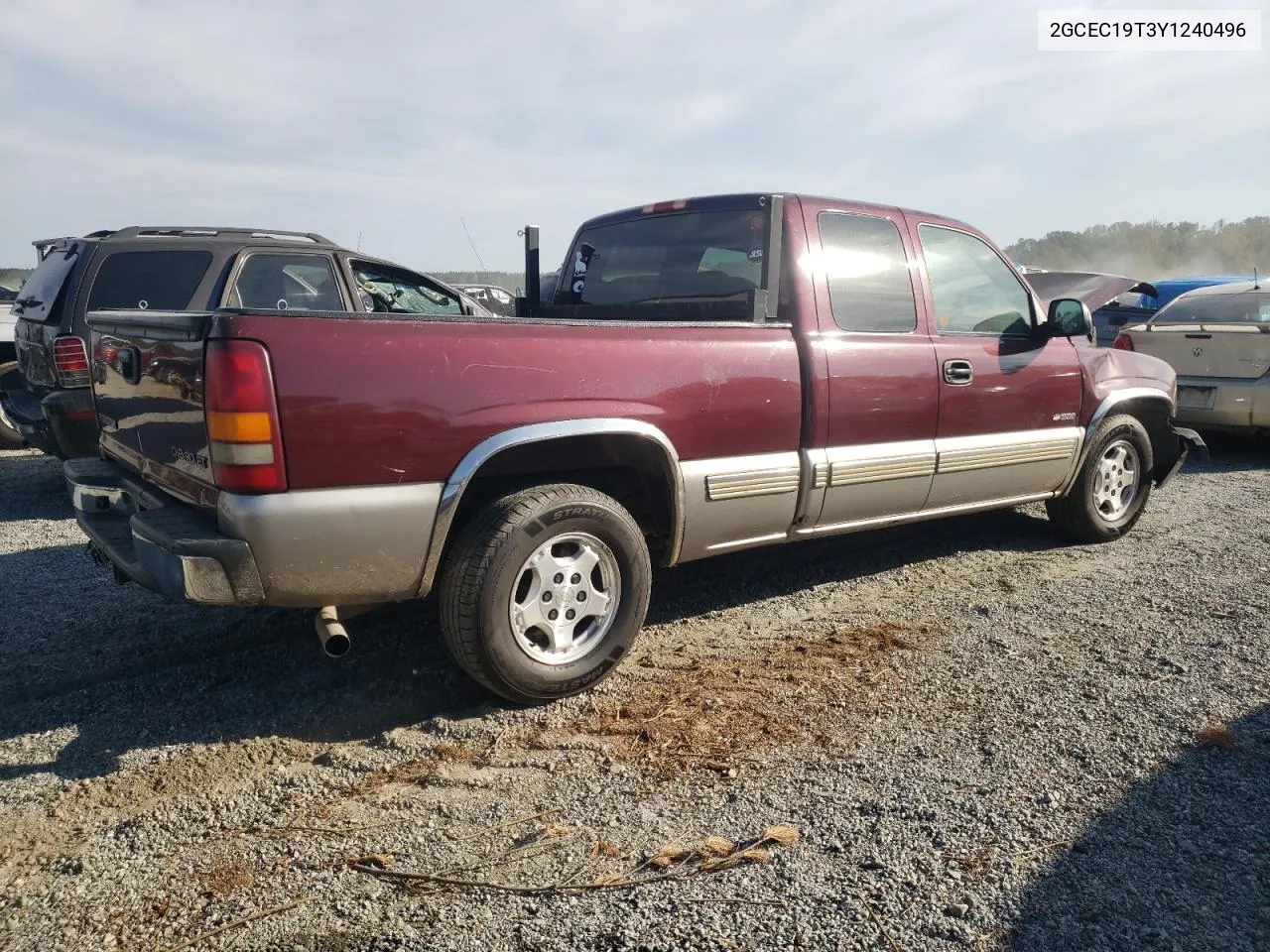 2000 Chevrolet Silverado C1500 VIN: 2GCEC19T3Y1240496 Lot: 77115224