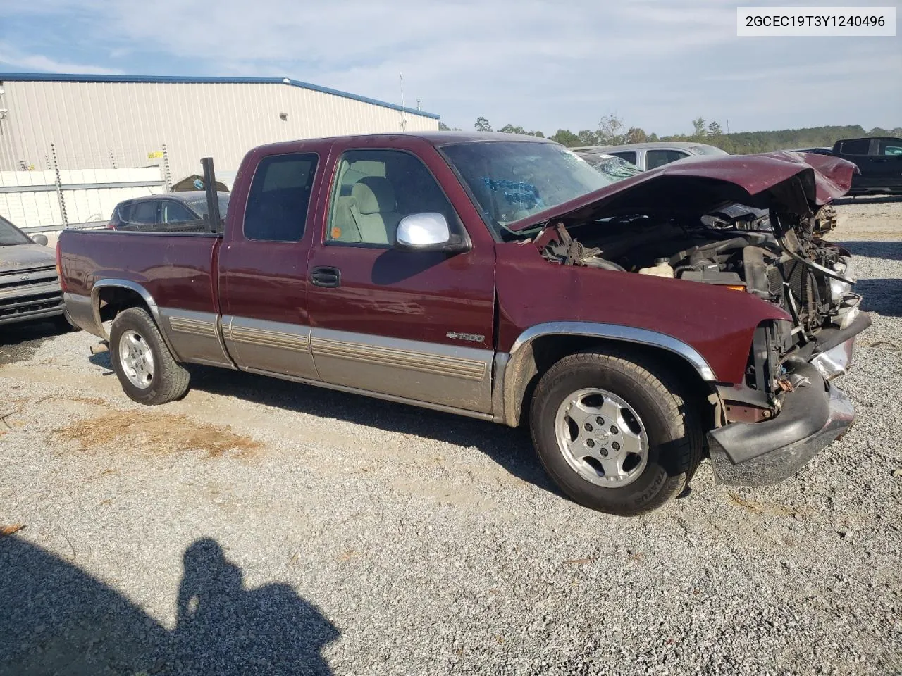 2000 Chevrolet Silverado C1500 VIN: 2GCEC19T3Y1240496 Lot: 77115224