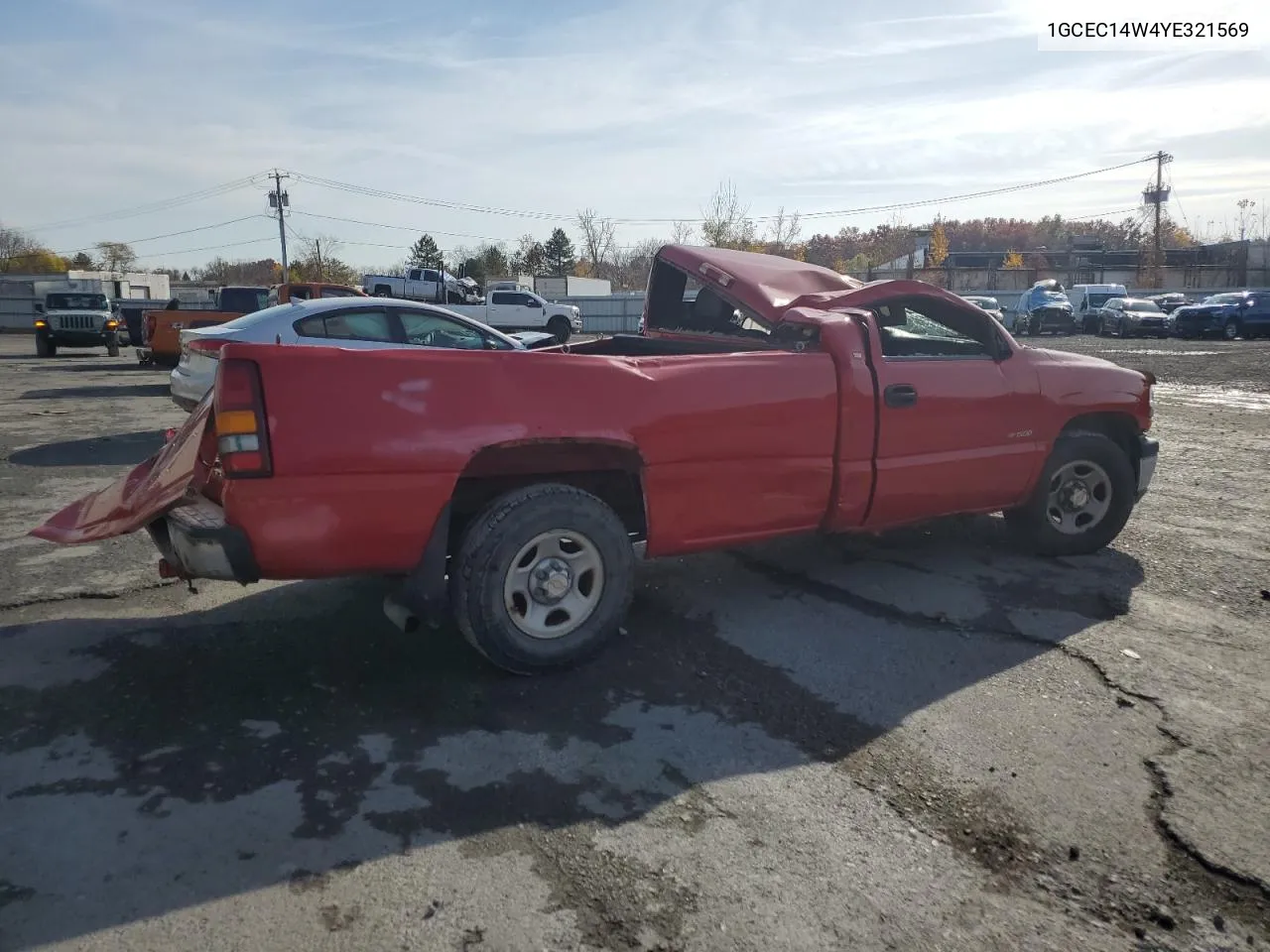 2000 Chevrolet Silverado C1500 VIN: 1GCEC14W4YE321569 Lot: 77555504