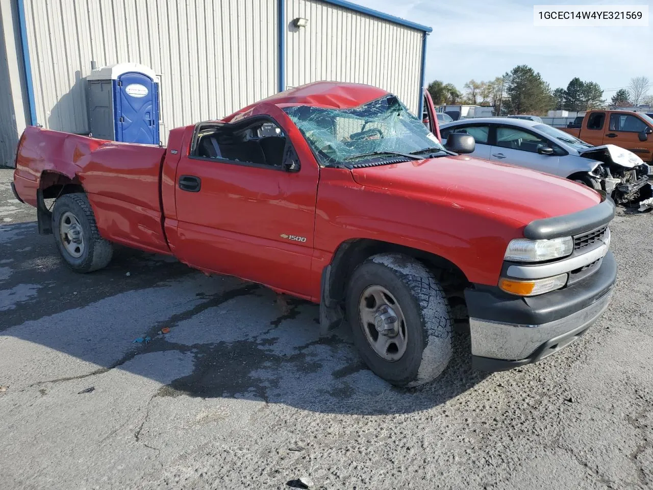 2000 Chevrolet Silverado C1500 VIN: 1GCEC14W4YE321569 Lot: 77555504