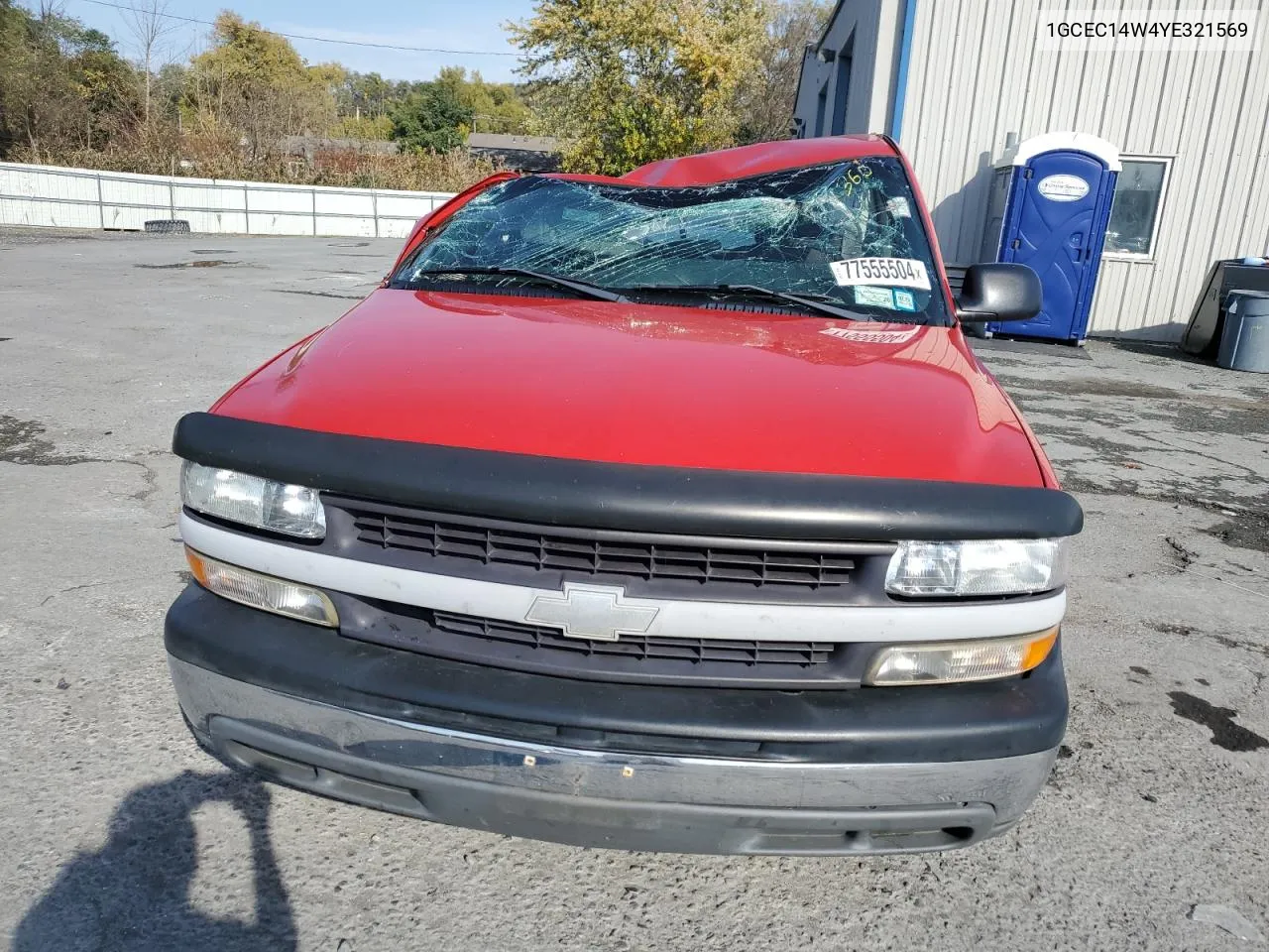 2000 Chevrolet Silverado C1500 VIN: 1GCEC14W4YE321569 Lot: 77555504