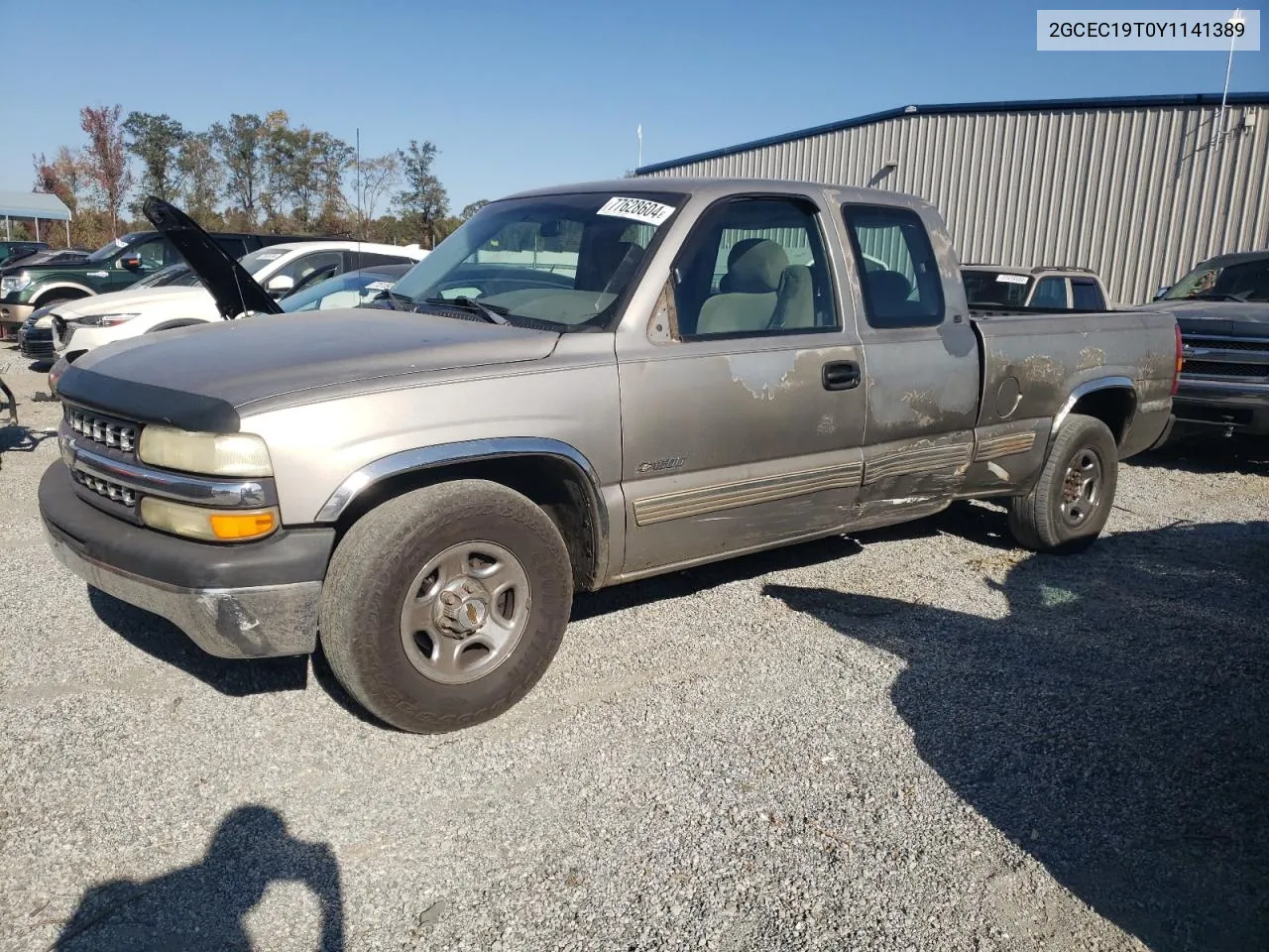 2000 Chevrolet Silverado C1500 VIN: 2GCEC19T0Y1141389 Lot: 77628604