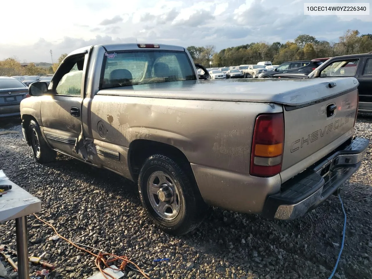 2000 Chevrolet Silverado C1500 VIN: 1GCEC14W0YZ226340 Lot: 78533114