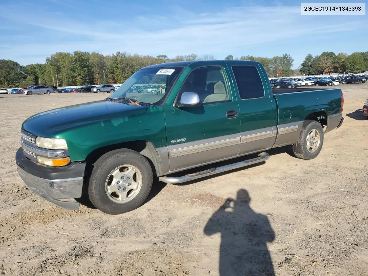 2000 Chevrolet Silverado C1500 VIN: 2GCEC19T4Y1343393 Lot: 80342564