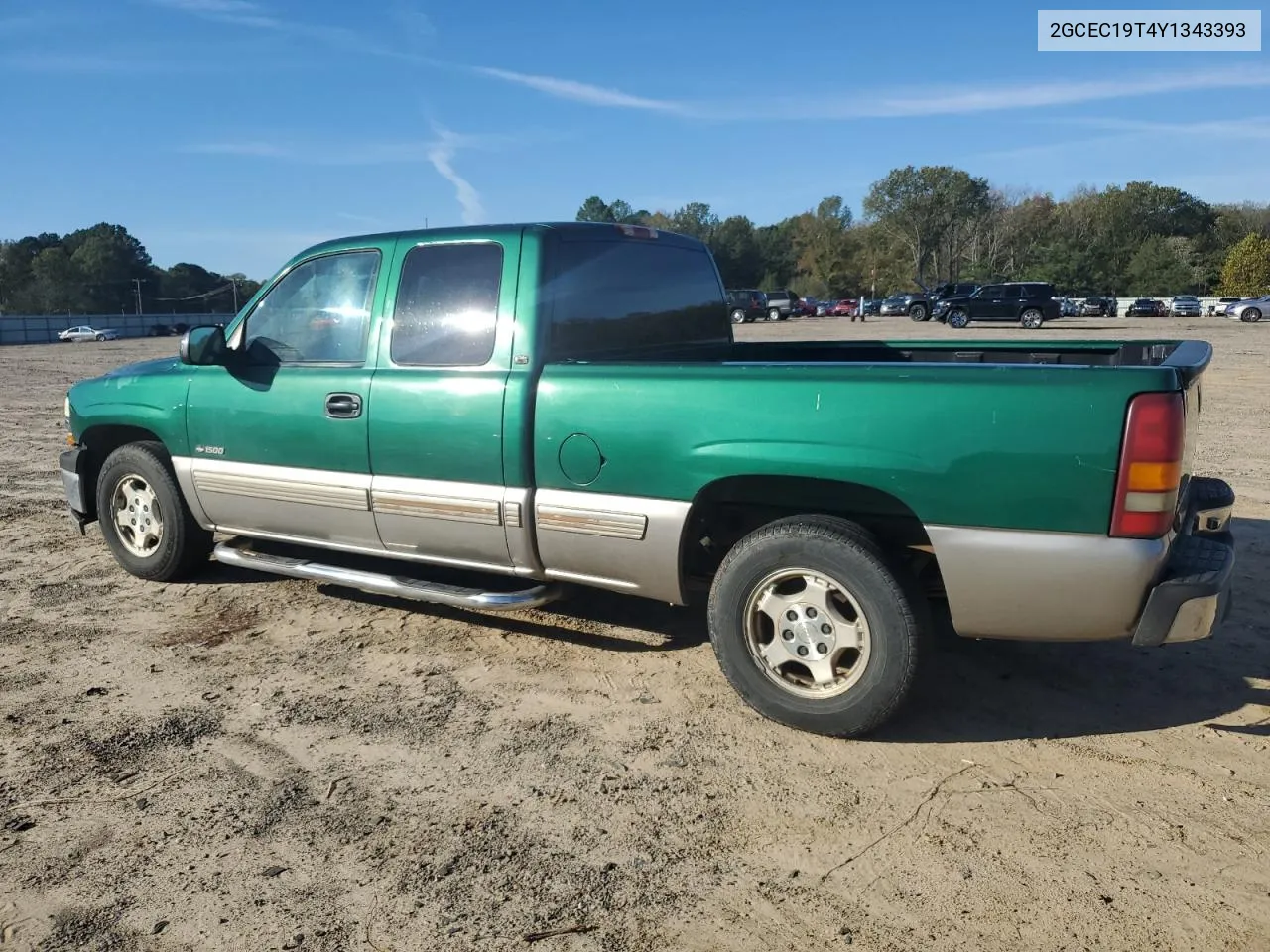 2000 Chevrolet Silverado C1500 VIN: 2GCEC19T4Y1343393 Lot: 80342564