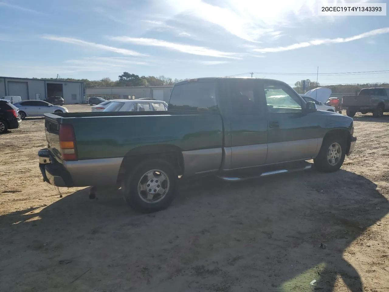 2000 Chevrolet Silverado C1500 VIN: 2GCEC19T4Y1343393 Lot: 80342564