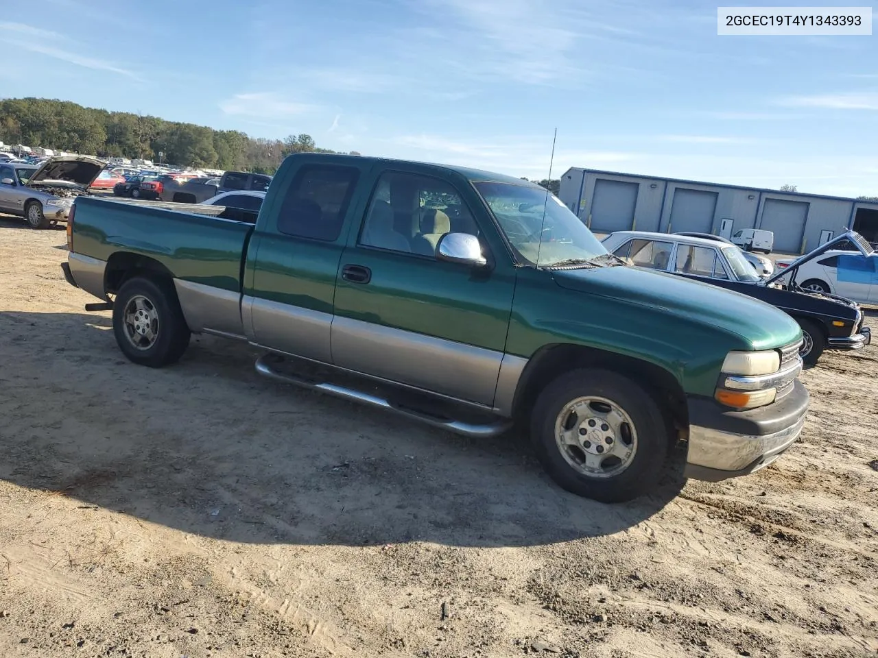 2000 Chevrolet Silverado C1500 VIN: 2GCEC19T4Y1343393 Lot: 80342564