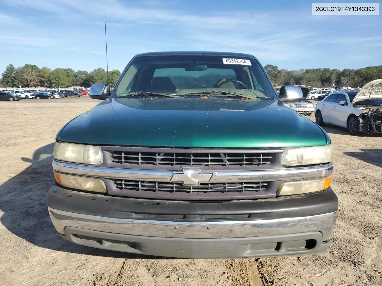 2000 Chevrolet Silverado C1500 VIN: 2GCEC19T4Y1343393 Lot: 80342564