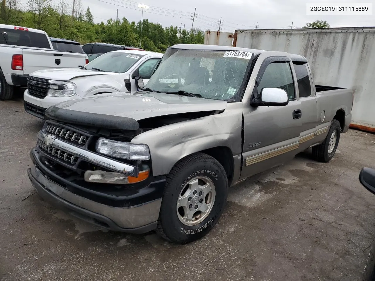 2001 Chevrolet Silverado C1500 VIN: 2GCEC19T311115889 Lot: 51753784