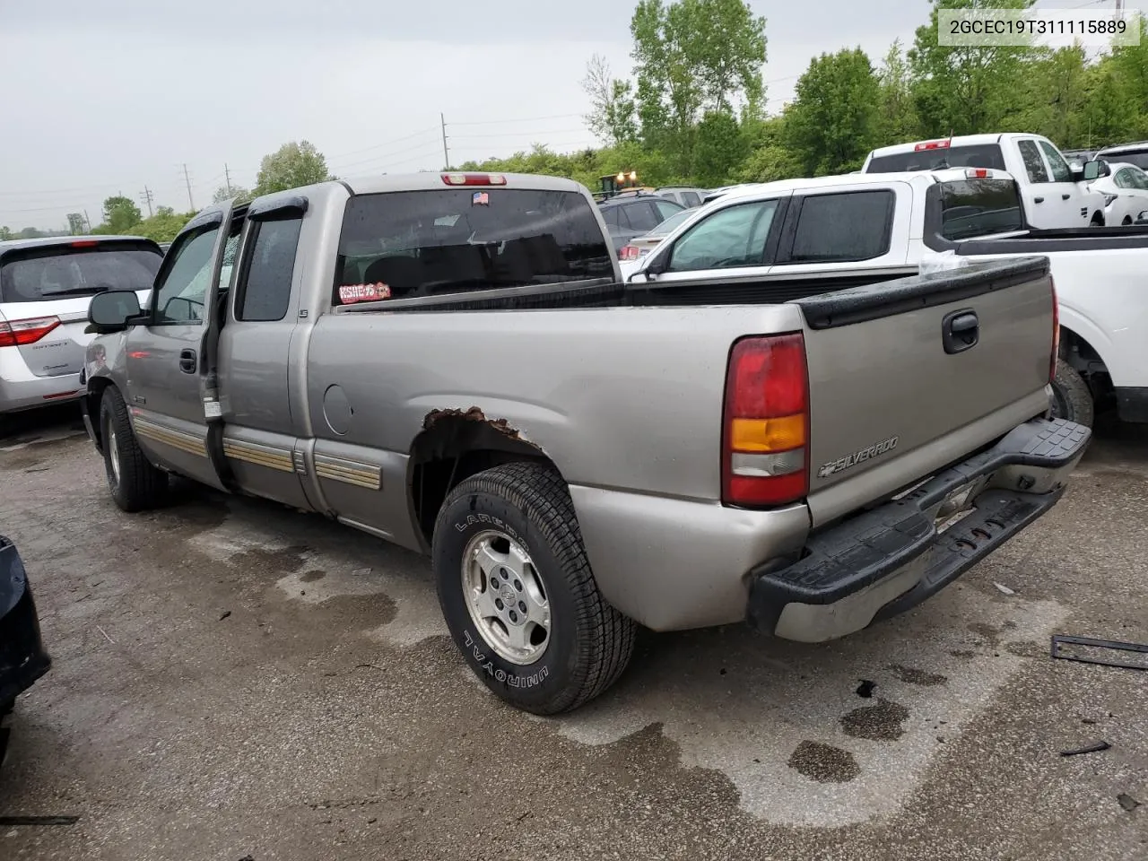 2001 Chevrolet Silverado C1500 VIN: 2GCEC19T311115889 Lot: 51753784