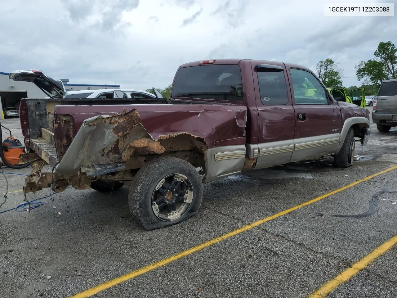 1GCEK19T11Z203088 2001 Chevrolet Silverado K1500