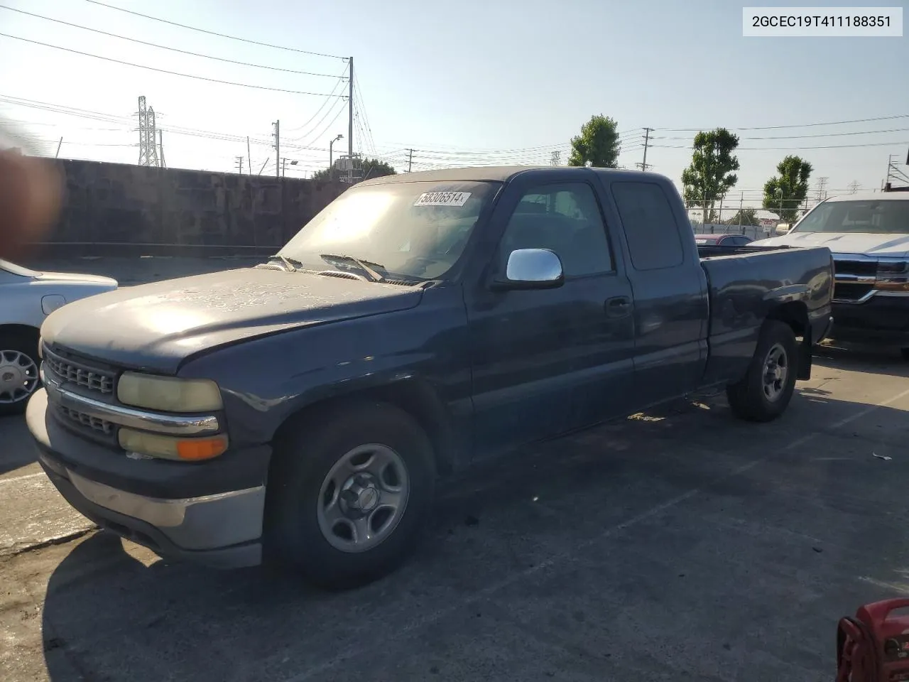 2001 Chevrolet Silverado C1500 VIN: 2GCEC19T411188351 Lot: 58306514