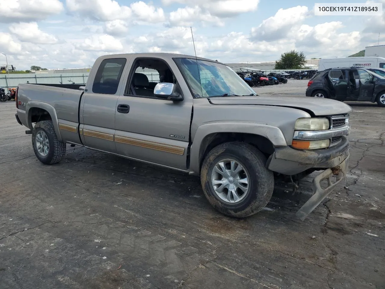 2001 Chevrolet Silverado K1500 VIN: 1GCEK19T41Z189543 Lot: 62922784