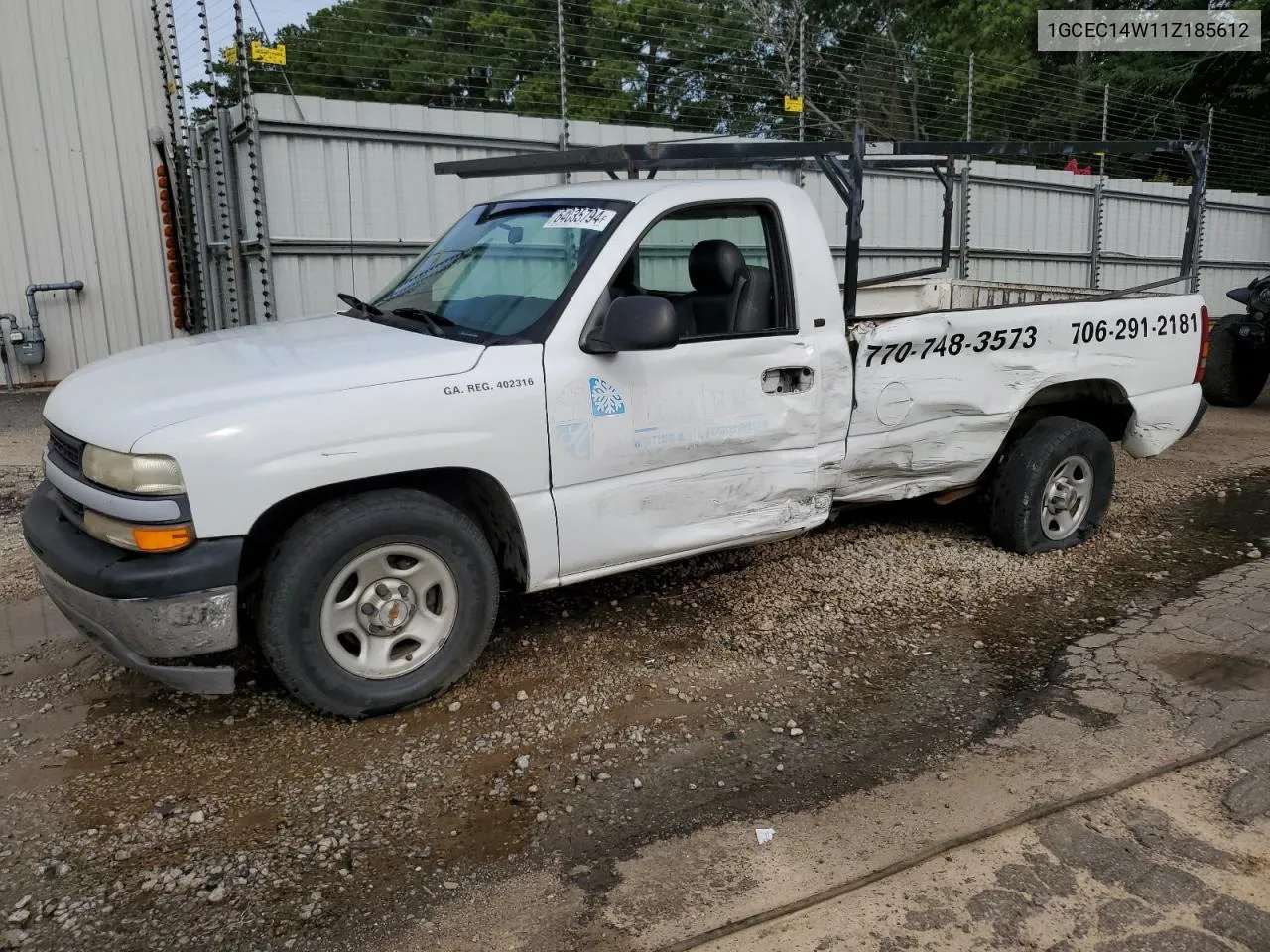 2001 Chevrolet Silverado C1500 VIN: 1GCEC14W11Z185612 Lot: 64035794