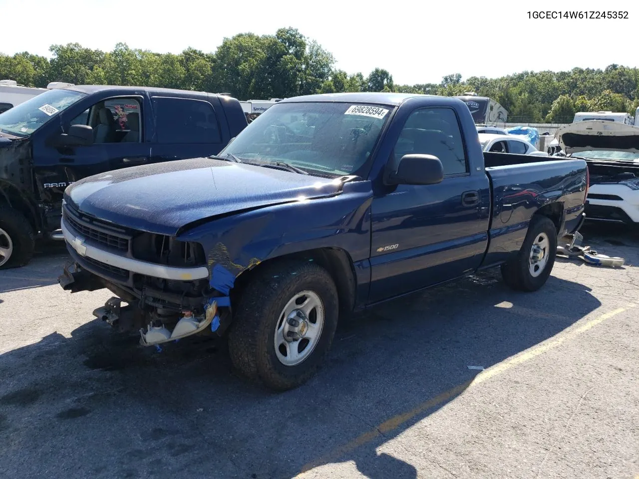 2001 Chevrolet Silverado C1500 VIN: 1GCEC14W61Z245352 Lot: 69828594