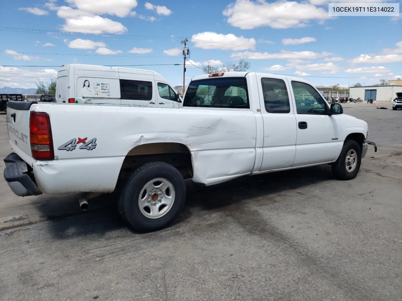 2001 Chevrolet Silverado K1500 VIN: 1GCEK19T11E314022 Lot: 70053264